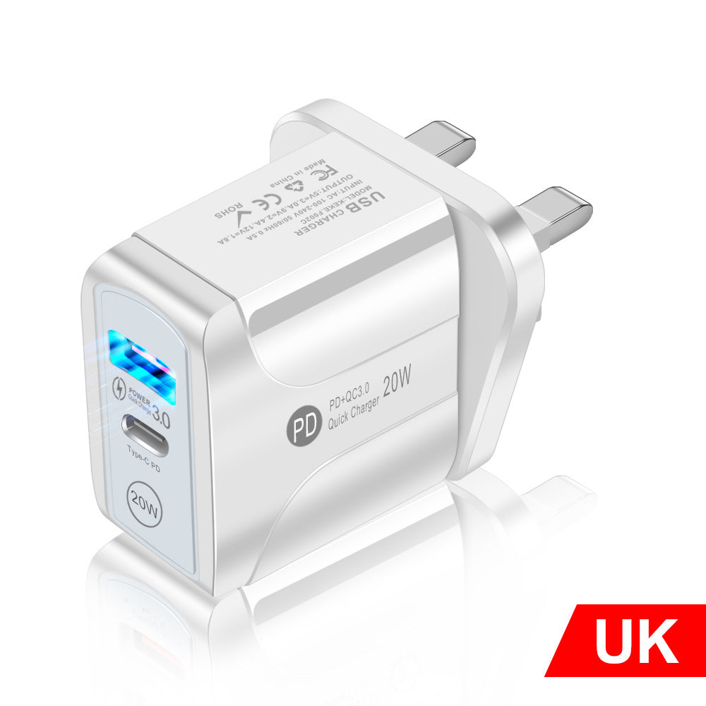 Chargeur de voyage rapide standard européen, américain et britannique