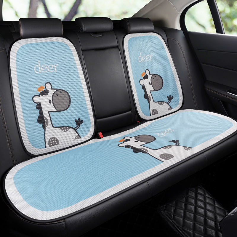 Car Seat Four Seasons Universal Summer Cool Cushion Seat Cushion Cute Seat Cushion Fabric Seat Cover Girl Three-Piece Suit
