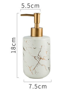 Marble Ceramic Bathroom Toothbrush And Mouthwash Cup Wash Set