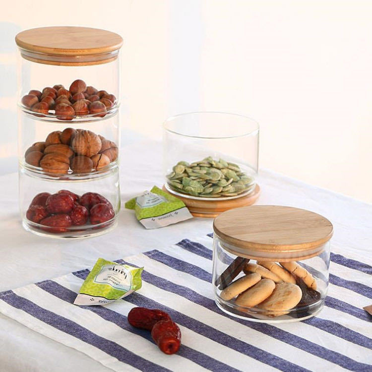 Combined Bamboo Lid Sealing For Glass Storage Tank