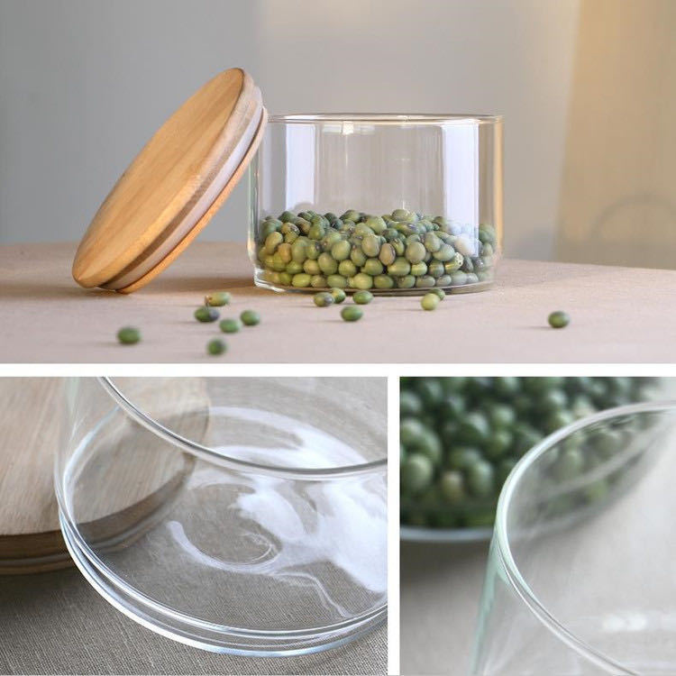 Combined Bamboo Lid Sealing For Glass Storage Tank