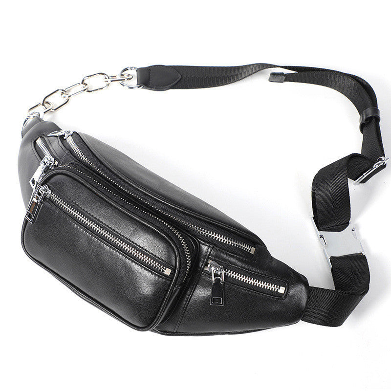 Unisex Crossbody Chest Bag Female Leather