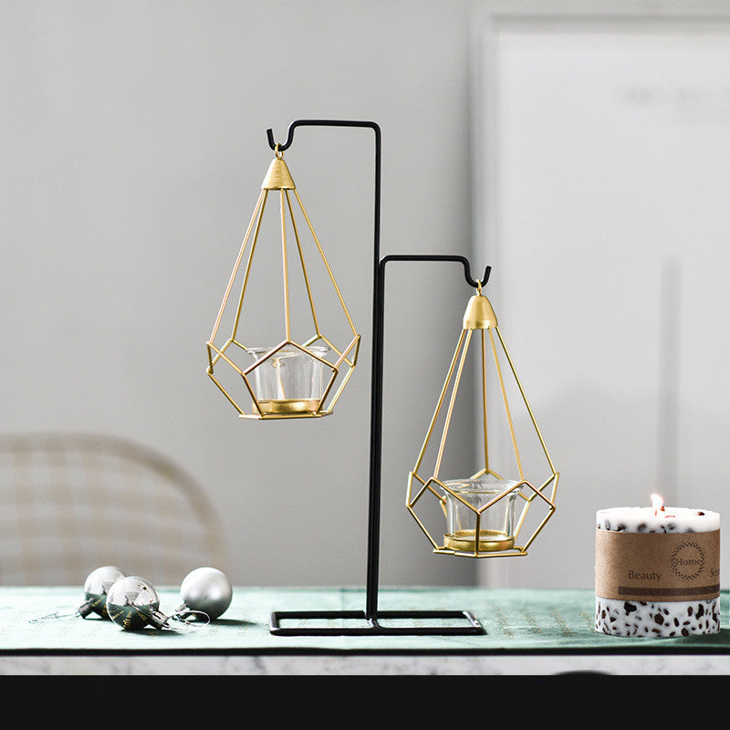 European Style Hanging Candle Holder Simple Home Wine Cabinet Decoration Ideas