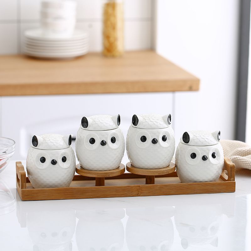 Household Ceramic Kitchen Spice Box Set