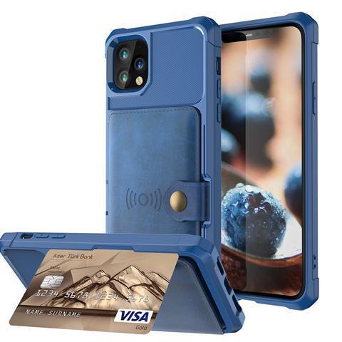 Insert Card Magnetic Support Shell Wallet Card Mobile Phone Protective Cover