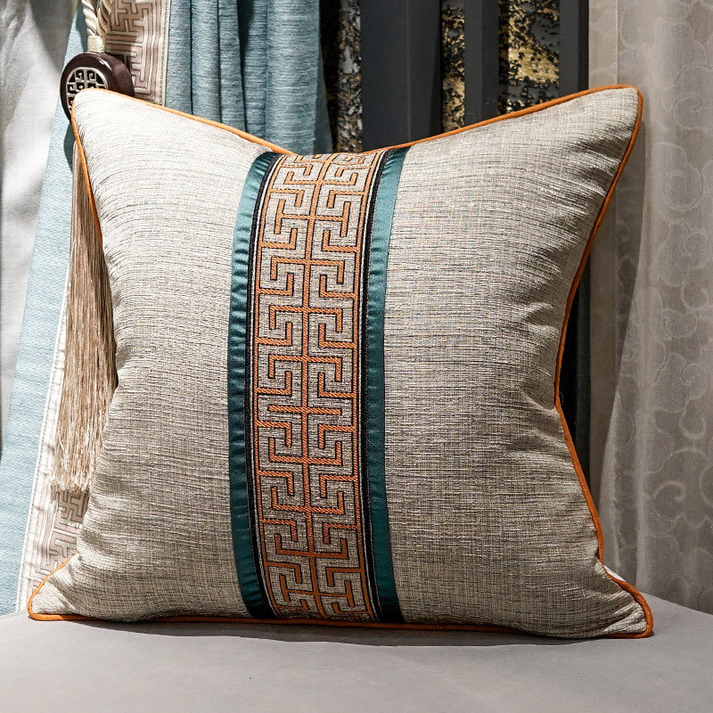 New Chinese Style Living Room Sofa Cushion Pillow Household Light Luxury Bedside Back Cushion Lumbar Pillow With Core