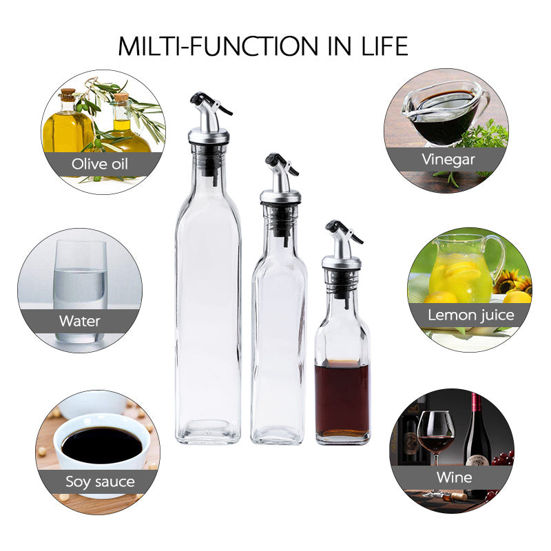 Glass Oil Bottle Leak-proof Household Kitchen Soy Sauce Bottle