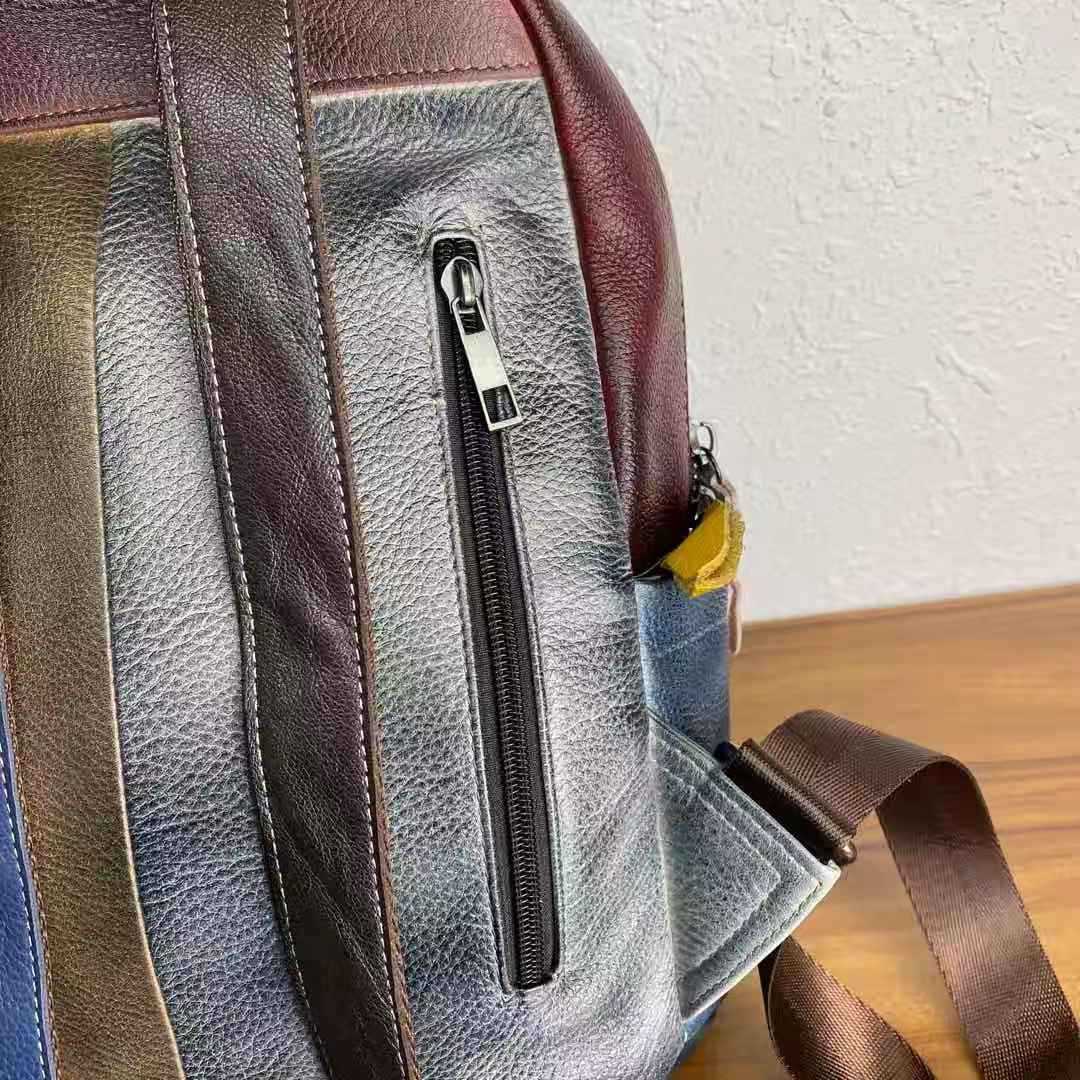 Personality, Color, Leather, Fashion, Classic, Versatile, Large Capacity