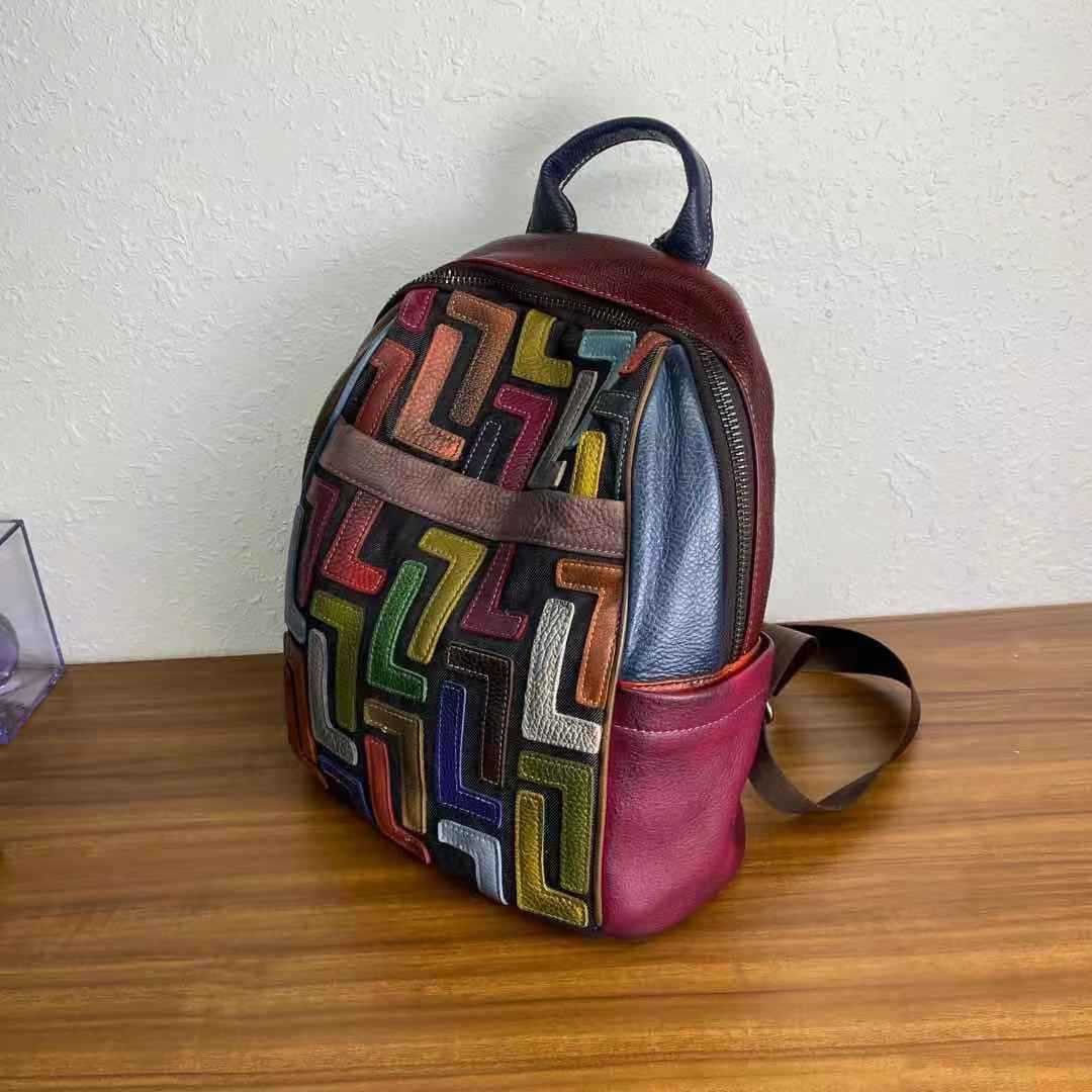 Personality, Color, Leather, Fashion, Classic, Versatile, Large Capacity