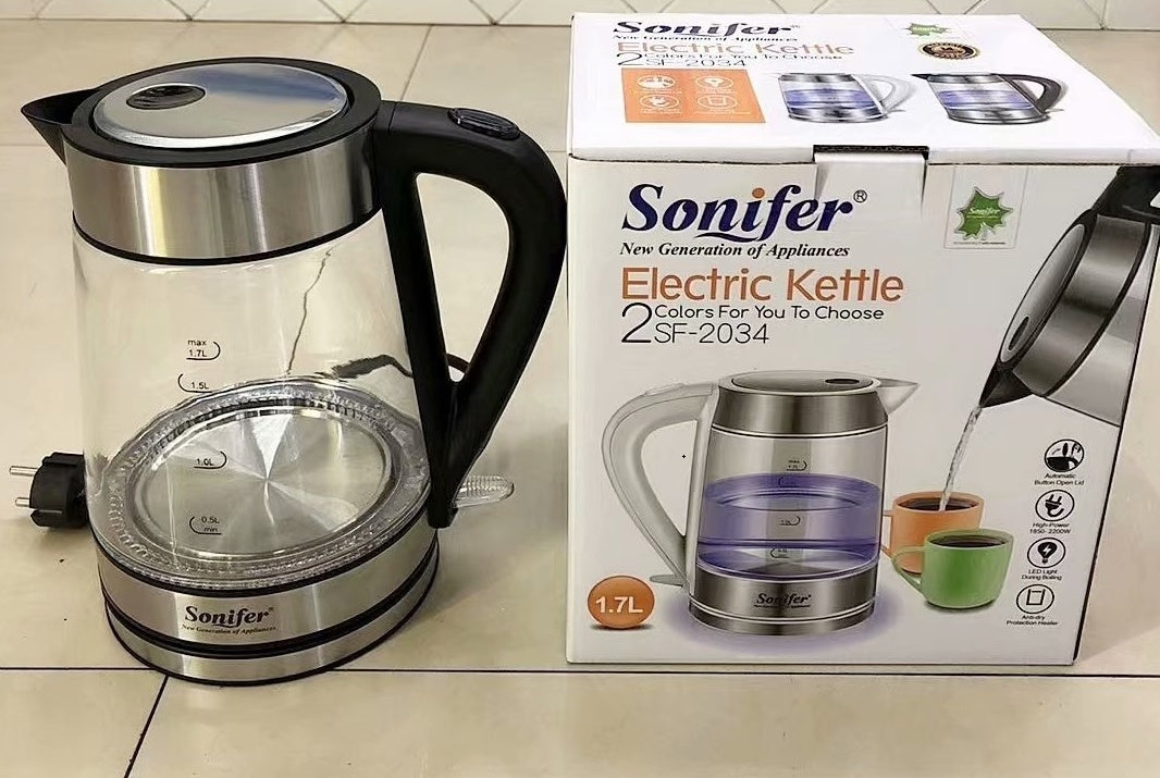Accompanying Cup Transparent Blue Glass Kettle