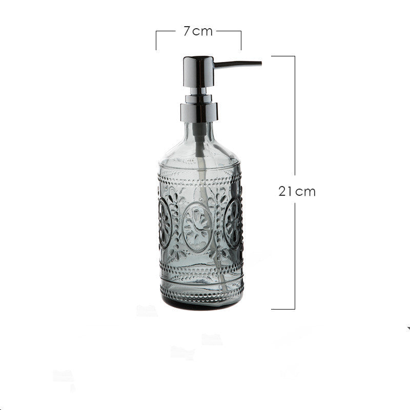 Glass Mouthwash Cup Five-piece Set, Brushing Cup, Hand Soap Bottle, Soap Box Combination With Tray