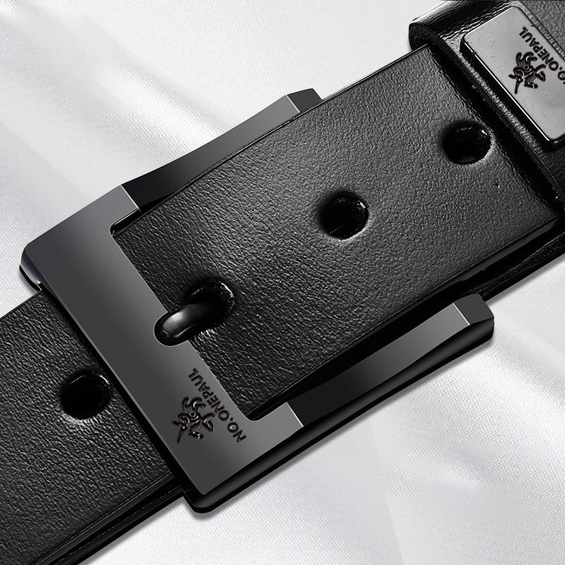 New Belt Male Pu Pin Buckle Trend Alloy Adjustable