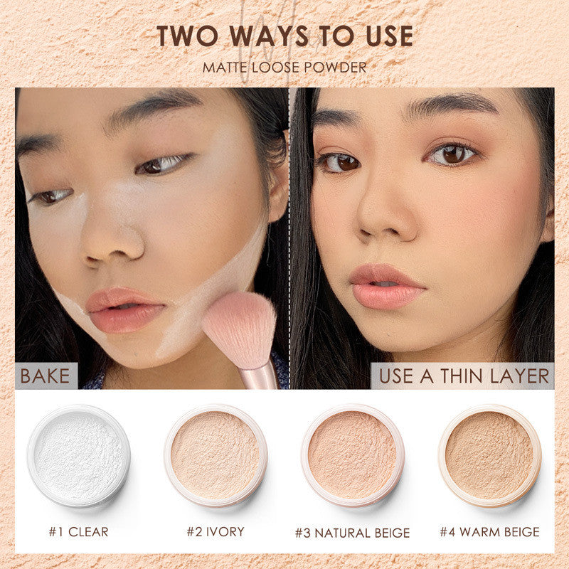 Banana Loose Powder Matte Oil Control Makeup Moisturizing Large Capacity