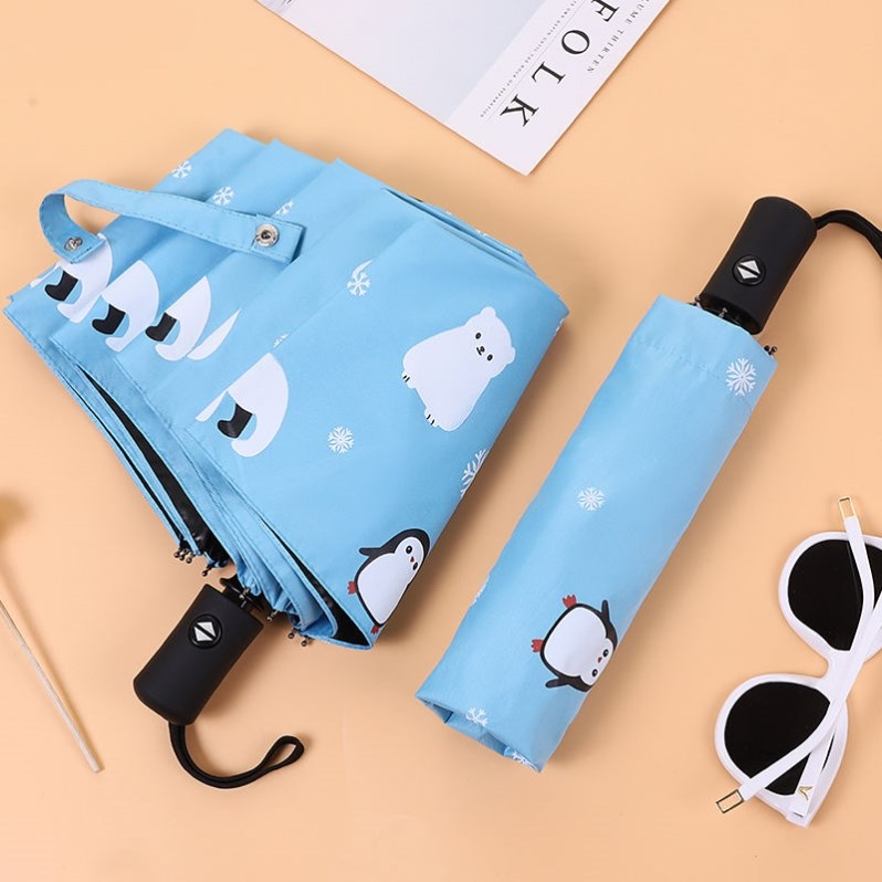 Cute Full-Auto Umbrella Rain And Sun Dual-Use Children Girls Primary School Girls Girls Folding Sunshade