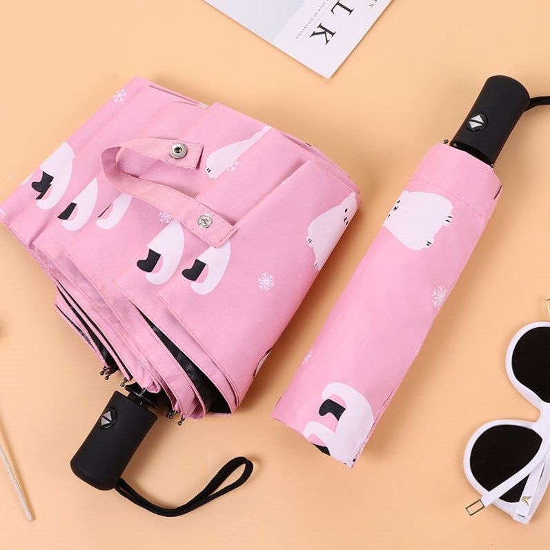 Cute Full-Auto Umbrella Rain And Sun Dual-Use Children Girls Primary School Girls Girls Folding Sunshade