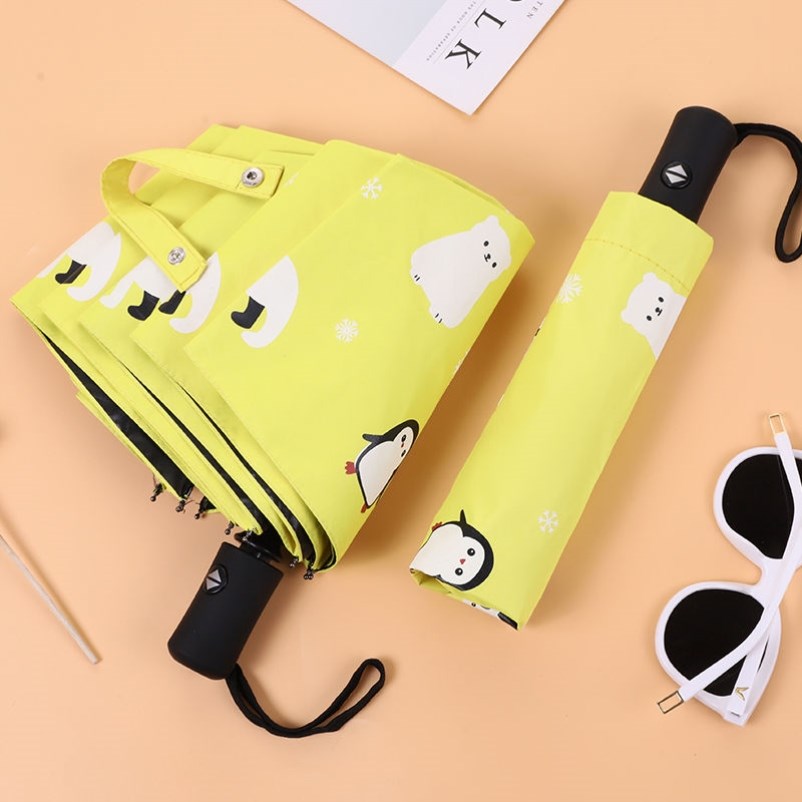 Cute Full-Auto Umbrella Rain And Sun Dual-Use Children Girls Primary School Girls Girls Folding Sunshade