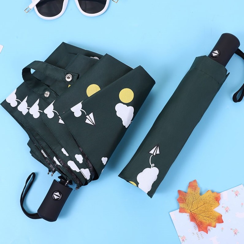Cute Full-Auto Umbrella Rain And Sun Dual-Use Children Girls Primary School Girls Girls Folding Sunshade