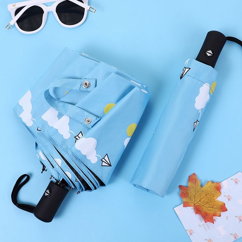 Cute Full-Auto Umbrella Rain And Sun Dual-Use Children Girls Primary School Girls Girls Folding Sunshade