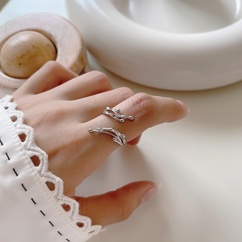 Special-Shaped Irregular Branches Sterling Silver Ring