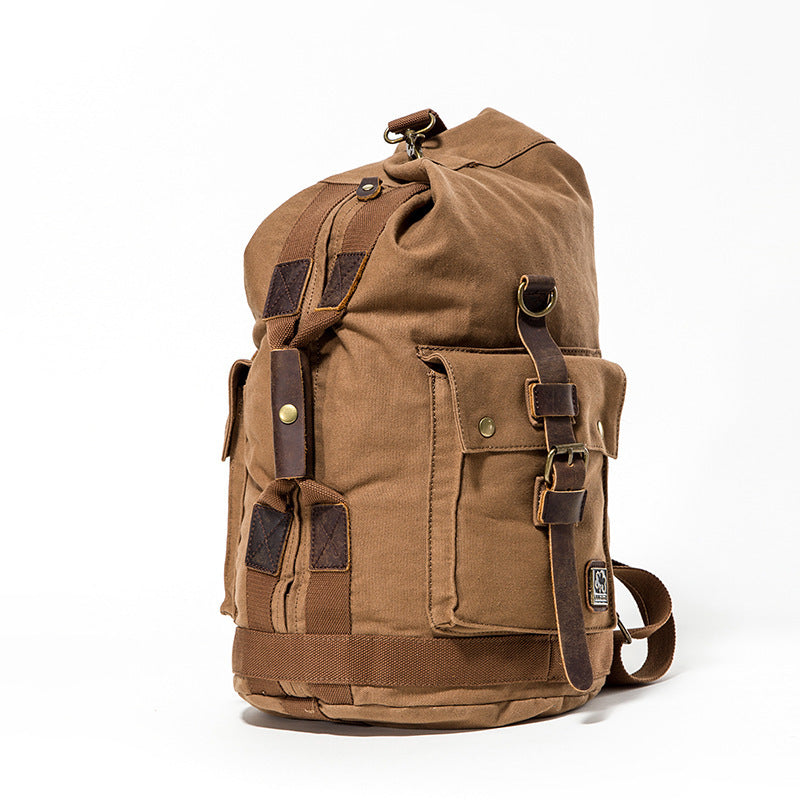 Sac à dos de voyage tendance Marque coréenne Sac en toile à double usage Sac à dos grande capacité En stock