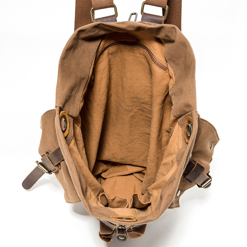 Sac à dos de voyage tendance Marque coréenne Sac en toile à double usage Sac à dos grande capacité En stock
