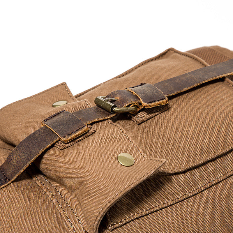 Sac à dos de voyage tendance Marque coréenne Sac en toile à double usage Sac à dos grande capacité En stock