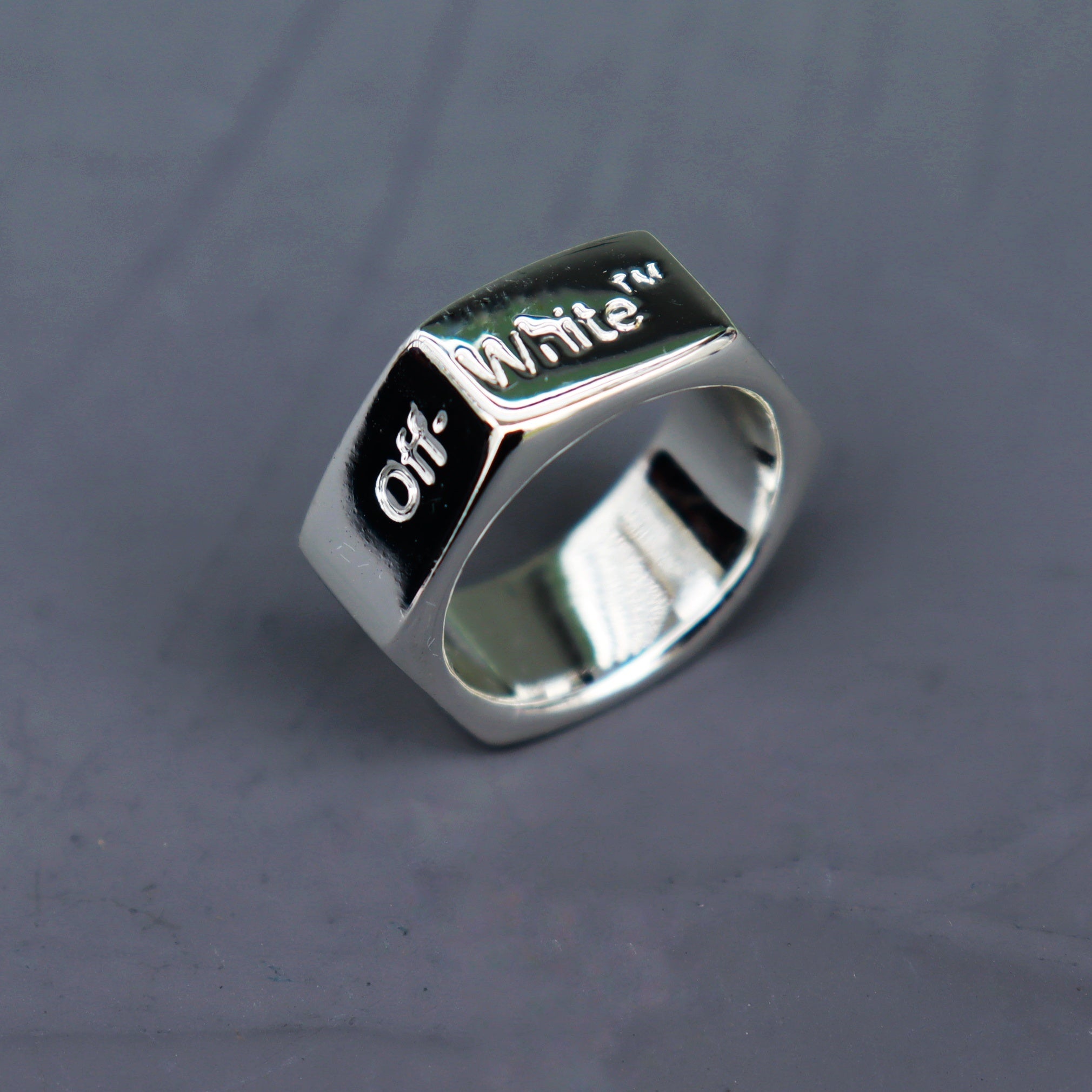 Bague de personnalité anneau écrou hexagonal bague de couple tendance pour hommes et femmes