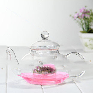 Théière Fleur Service à Thé Haut de Gamme en Verre Pot en Verre