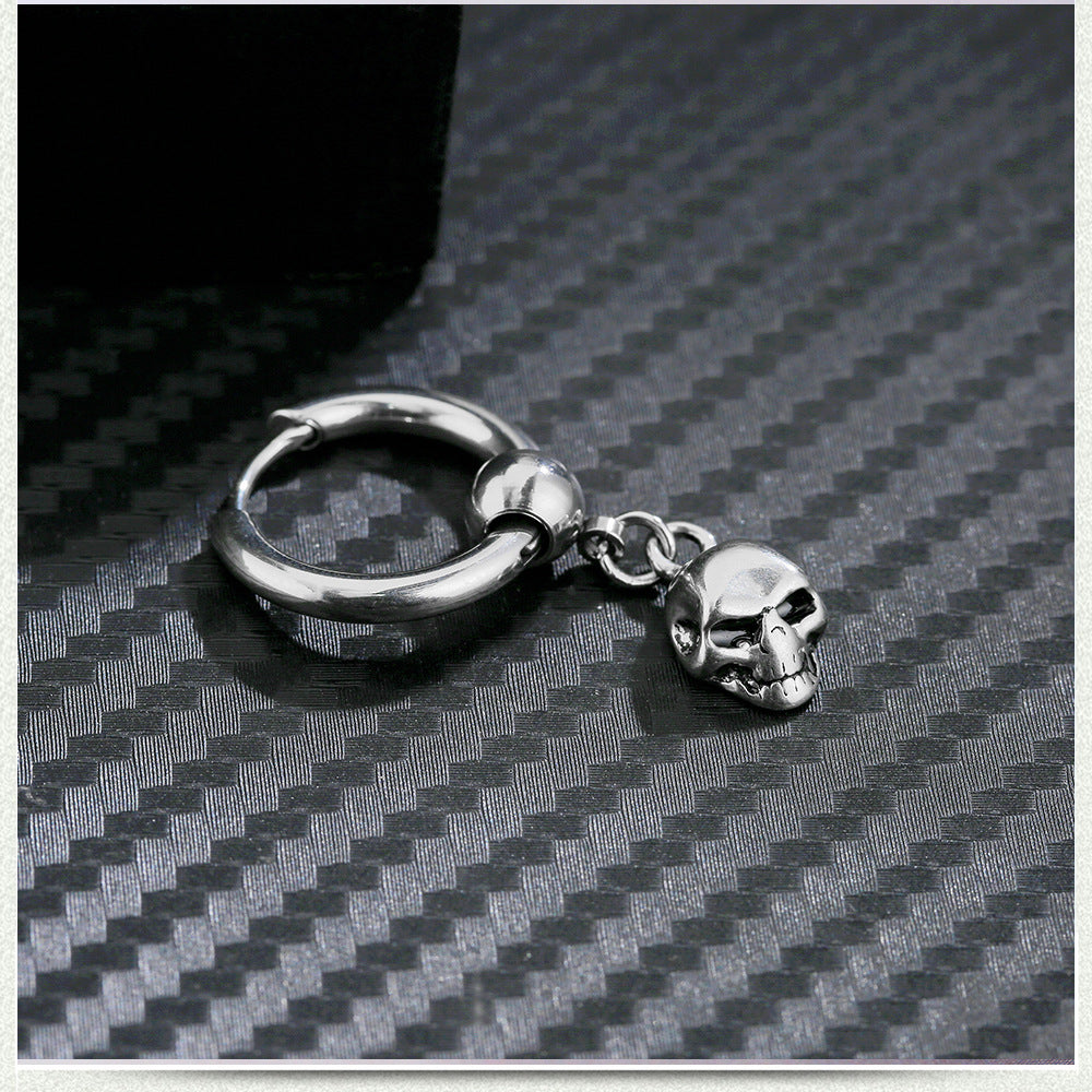 Titanium Steel Tide Jewelry Hip-hop Personality Earrings Men's Stainless Steel Earrings
