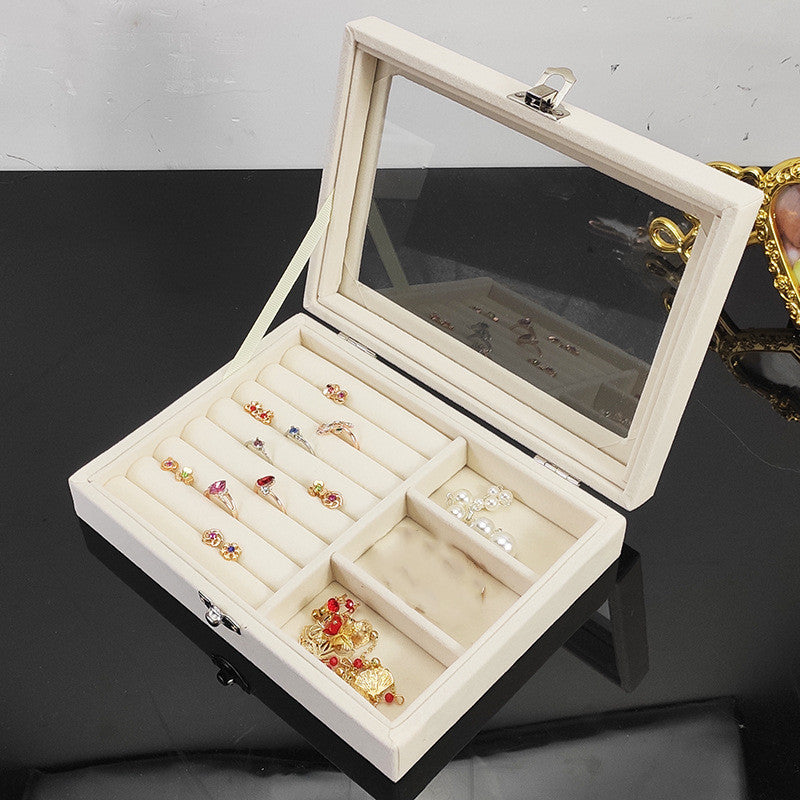 Flannel Small Capacity Jewelry Storage Box