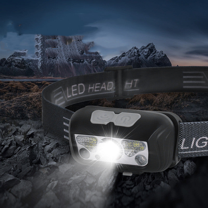 Phare de capteur rechargeable par USB, lumière forte d'extérieur, LED, lumière rouge de course