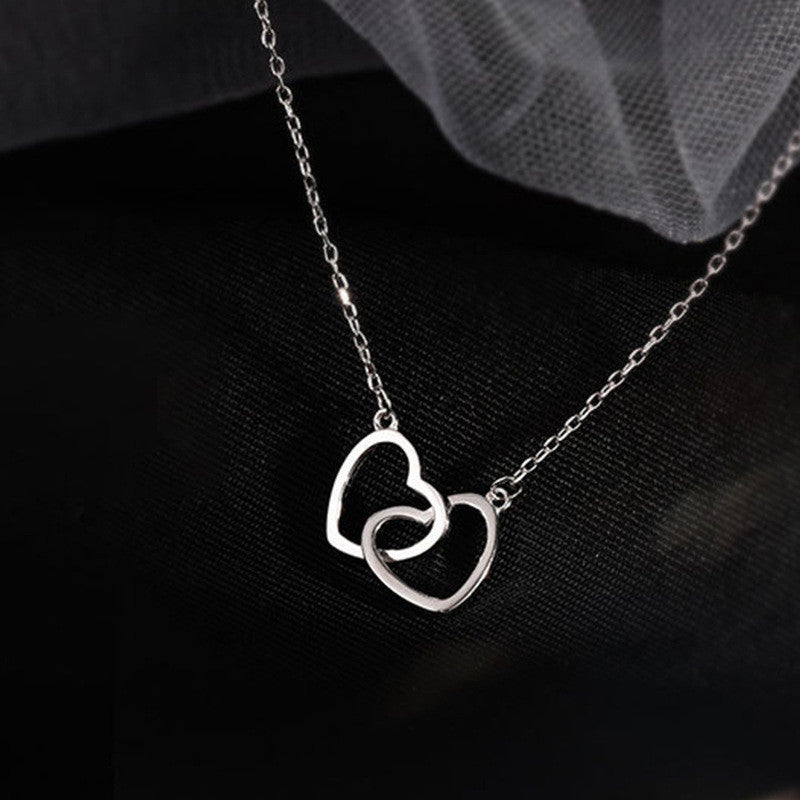 Love Interlocking Necklace Female Clavicle Chain
