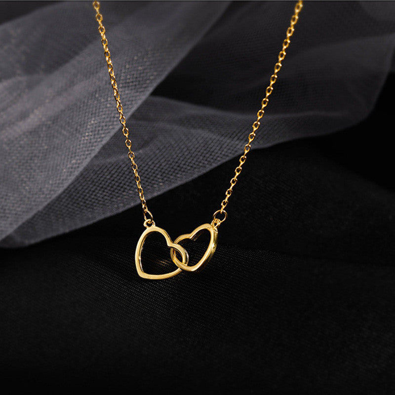 Love Interlocking Necklace Female Clavicle Chain