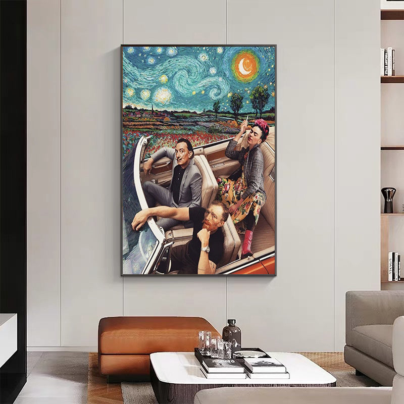Printmaking Canvas Painting Wall Art Picture Living Room Decoration
