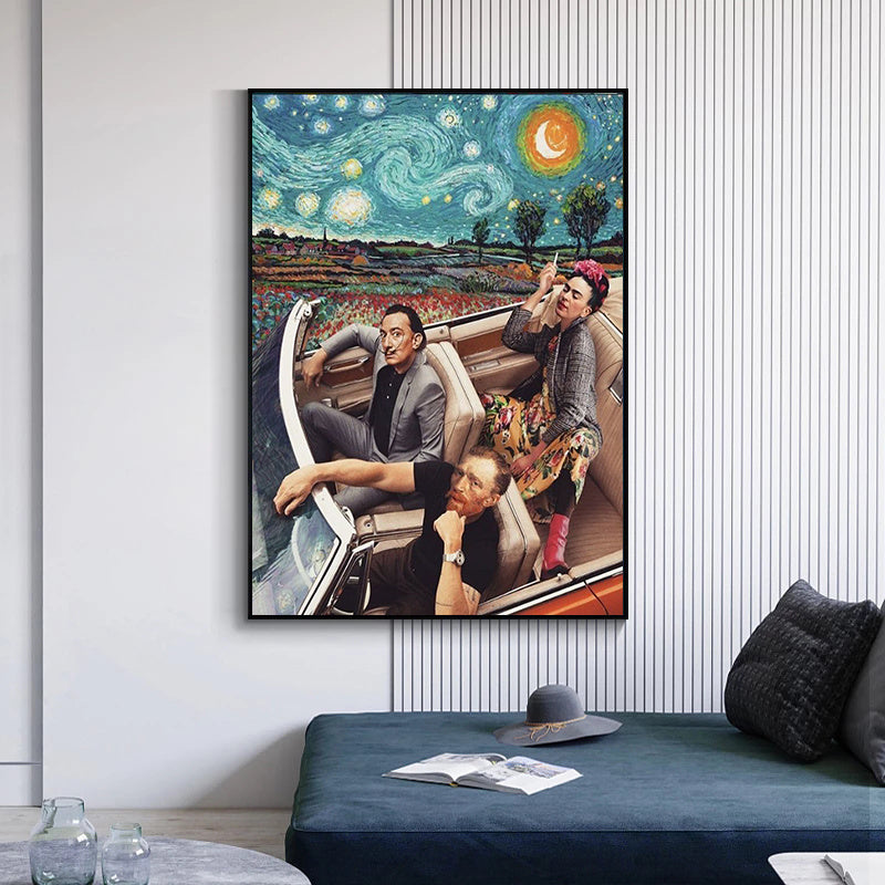 Printmaking Canvas Painting Wall Art Picture Living Room Decoration