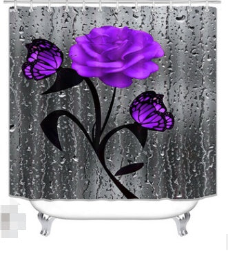 Printed Waterproof Polyester Shower Curtain