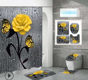 Printed Waterproof Polyester Shower Curtain