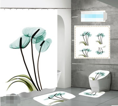Printed Waterproof Polyester Shower Curtain