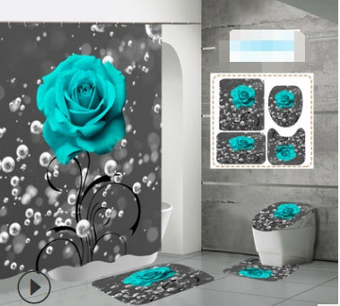 Printed Waterproof Polyester Shower Curtain