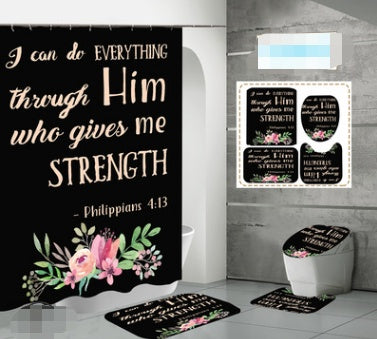 Printed Waterproof Polyester Shower Curtain