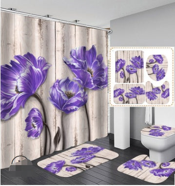Printed Waterproof Polyester Shower Curtain