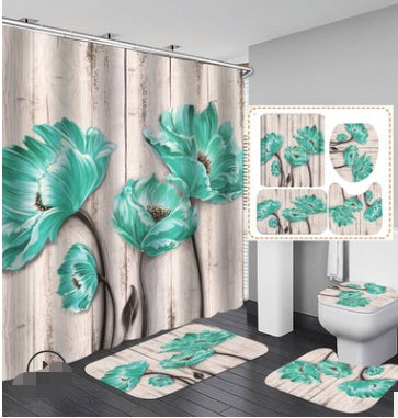 Printed Waterproof Polyester Shower Curtain