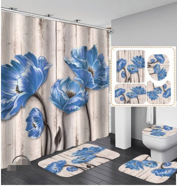 Printed Waterproof Polyester Shower Curtain