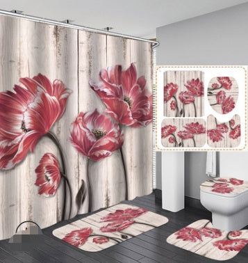 Printed Waterproof Polyester Shower Curtain