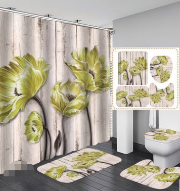 Printed Waterproof Polyester Shower Curtain
