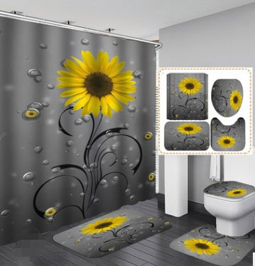 Printed Waterproof Polyester Shower Curtain