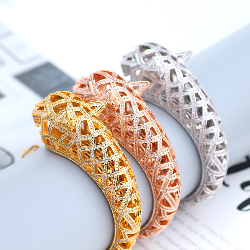 Hollow Full Diamond Bracelet European And American Style Women's Fashion Bracelet