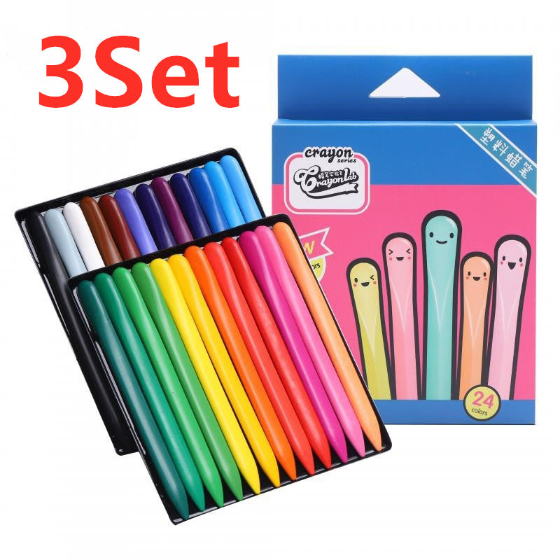 36 color triangle washed crayons