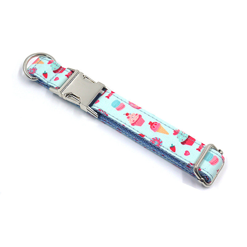Lettering Pet Collar Leash Set Spot Large Dog Pet Dog Collar Leash Set Dog Walking Set