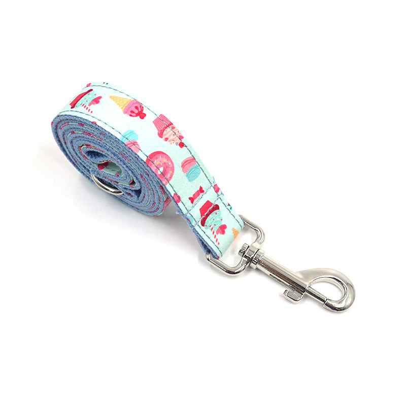 Lettering Pet Collar Leash Set Spot Large Dog Pet Dog Collar Leash Set Dog Walking Set